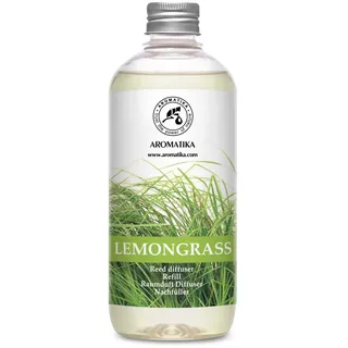 Raumduft Nachfüllflasche Zitronengras 500 ml - für Duftdiffusor | Raumduft Nachfüller mit Naturreinem Ätherischen Lemongras Öl, Lufterfrischer, frischer Zitronengrasduft