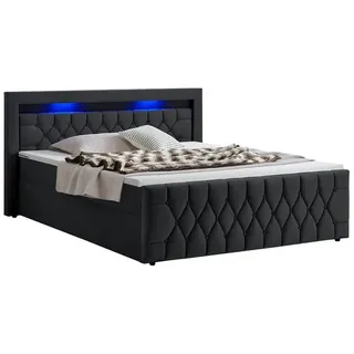 Juskys Leona Samt 140x200 cm Schwarz