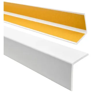 Quest Winkelprofil 27x27mm, Kunststoffwinkel aus PVC-Gummi, Selbstklebend Kantenschutzprofil, Elastischer Kantenschutz Eckschutzprofil