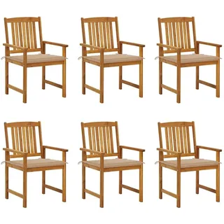 vidaXL Gartenstuhl 57 x 57 x 92 cm beige 8 St.