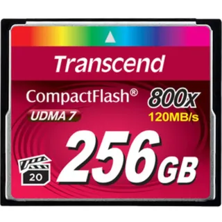 Transcend 256GB CompactFlash CF-Speicherkarte, bis 120 MB/s, MLC, VPG-20 | Ultra-DMA-Übertragungsmodus 7 (UDMA 7), ECC-Unterstützung für digitale Spiegelreflexkameras