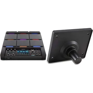Alesis Strike Multipad - Perkussions-Pad mit 9 RGB-hintergrundbeleuchteten Pads, Sampler, Looper, 4,3-Zoll-Display & Module Mount - E Percussion Montageplatte fur Perc Pad