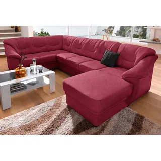 sit&more Wohnlandschaft Kunstleder U-Form 320 cm Rot