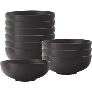 Maxwell & Williams Caviar Black Schale, Suppenschale, Premium-Keramik, Schwarz, 19 cm, AX0222, 10er Set