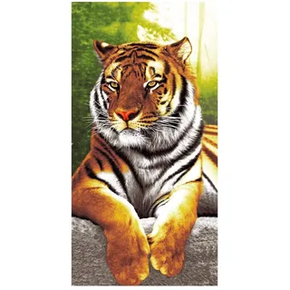 Strandtücher Badetuch Schnell Trocknend 100% Microfiber 3D Tiger Hawaii Strand Muster Handtuch,Reisen Surfen Saunatücher 70 x150 cm (3D Tiger B)