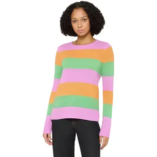 Cartoon Strickpullover mit Rundhalsausschnitt Pink 46