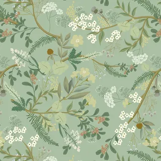 CiCiwind Selbstklebende Tapete Grün 40×300cm Hellgrün Blumen Tapete Abnehmbar Wandverkleidung Selbstklebend Wasserdicht Möbelfolie Selbstklebend Wand Schränke Möbel Vinyl Klebefolie