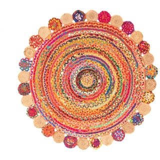 Morgenland Sisalteppich - Lerina - mehrfarbig - 120 x 120 cm - rund