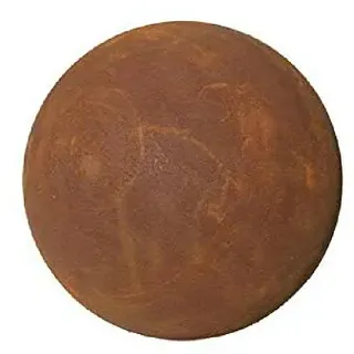 Klocke Edelrost Dekor Gartenkugel/Rostkugel zum Dekorieren - Tolle Auswahl - Ganzjährige Gartendekoration - Winterfest - Garten Rostkugel/Metallkugel (XL: Ø 60cm, Schlicht)
