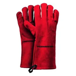 Feuermeister Grillhandschuhe Größe 8 Leder rot