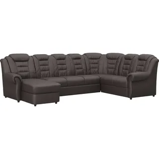 Home Affaire Wohnlandschaft HOME AFFAIRE "Boston U-Form", braun (mud), B:333cm H:102cm T:216cm, 64% Polyurethan, 25% Polyester, 11% Baumwolle, Sofas, Wohnlandschaft, mit hoher Rückenlehne, wahlweise mit Bettfunktion & Stauraum