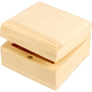 Schmuckkästchen von Creativ, aus Holz, klein und quadratisch, mit Magnetverschluss – 576290, 1 Stück