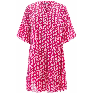 Zwillingsherz Kleid Sommerkleid Damen leicht und luftig Strandkleid Damen Sommer, Tunikakleid Damen, Hemdblusenkleid, Blusenkleid Tunika Kleid Ibiza Style Größe S bis XL - Einheitsgröße