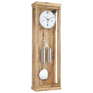 Hermle Pendelwanduhr Mechanische Wanduhr mit Pendel als Regulator (Seilzug mit Doppelgewicht und Federaufzug) beige