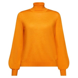 Esprit Rollkragenpullover Rollkragenpullover aus Wolle orange XL