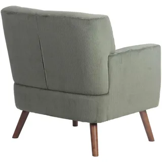 deluke Loungesessel MUSCAT Cord 72 x 80 x 74 cm Grün