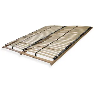Lattenrost 28 Leisten, 7-Zonen Lattenrahmen starr, Selbstmontage, Beco, Lattenrost 160x200 (bestehend aus 2x Lattenrost 80x200), Lattenrost 80x200 90x200 100x200 120x200 140x200 160x200 180x200 160 cm x 200 cm x 8 cm