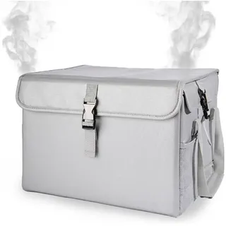 VLITEX Akku-Sicherheitsbox XL explosionsgeschützt feuerfest 39 x 31 x 25 cm Grau