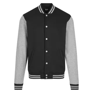 URBAN CLASSICS 2-tone College Sweat Jacke Black / Gray M
