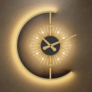 Leichte Led-wanduhr, 3-stufig Dimmbare Digitale Wanduhr, Große Ziffern - Wecker Für Schlafzimmer, Büro, Wanduhr (farbe: Dreifarbige Dimmung)