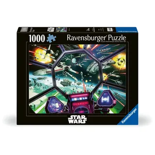Ravensburger Puzzle 2D 1000 elementów: Star Wars TIE Fighter Cockpit, Nowy Design
