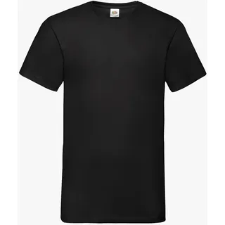 FRUIT OF THE LOOM Valueweight V-Neck schwarz 3XL