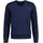 Classic Cotton V-Neck Pullover Blau XL