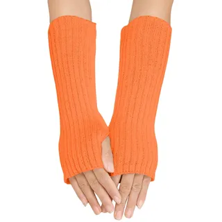 Winter Gestrickte Handschuhe für Damen Lang Handwärmer Stulpen Fingerlose Armstulpen Warm Strick Handschuhe Armwärmer Stulpen für Damen Pluswärmer Handstulpen Fingerlose Halbfinger Handschuhe