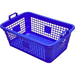 Wäschekorb eckig 80 l, 80 cm, blau