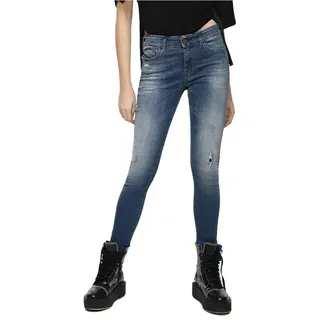 Diesel Straight-Jeans Diesel Slandy 084MU Damen Jeans Slim Straight blau W23
