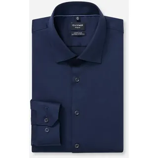 OLYMP Langarmhemd No 6 Businesshemd, super slim fit, New York Kentkragen blau 41