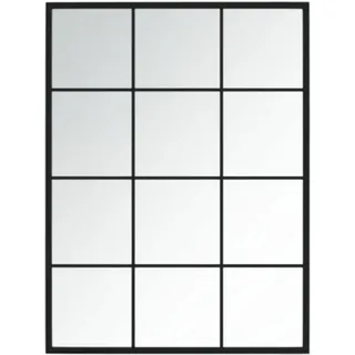 vidaXL Wandspiegel 80 x 60 cm Schwarz