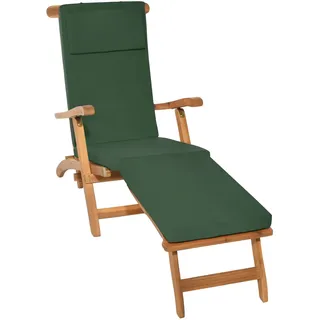 Beautissu Loftlux DC Deckchairauflage 175x45x5cm Dunkelgrün