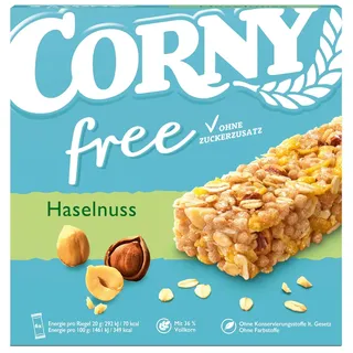 CORNY Müsliriegel Free Haselnuss 6 x 20 g