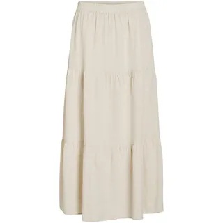 VILA Maxirock Damen Meliert Beige 36