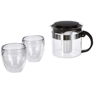 Bodum - Bistro Nouveau Teapot 1 L + 2 Pavina Outdoor Mugs 0,25L