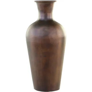 Chic Antique Alte hohe Vase aus Aluminium, Ø19,5 x H45 cm, antik messing