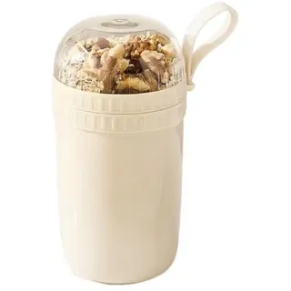 Buhdjfnke Tragbare Joghurt-, Salat- und -Tasse, Auslaufsicher, 320 Ml/520 Ml, Frühstückstasse mit, 520 Ml