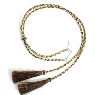 M&F Western Products Geflochtene Rosshaar-Stempelschnur mit Quasten, 61 cm, Rost, Einheitsgröße - Einheitsgröße