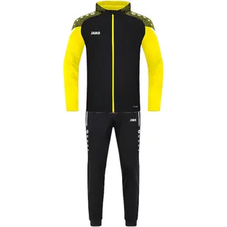 Jako Performance Trainingsanzug Polyester mit Kapuze 808 schwarz/soft yellow S
