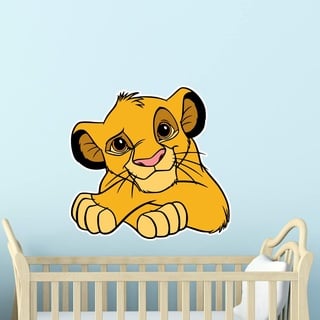 Wandtattoo König der Löwe Simba Sticker Löwe King Kinderzimmer Cartoons Wandaufkleber