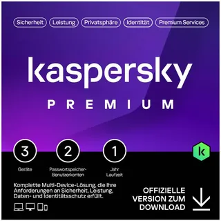 Kaspersky Lab Kaspersky Premium 2025 3 Geräte / 1 Jahr ESD