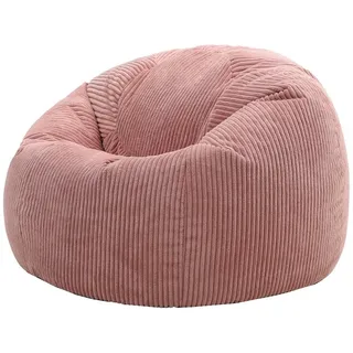 icon Sitzsack Klassischer Sitzsack aus Cord „Kingston“, 85x50cm, Made in Germany, für Erwachsene & Kinder rosa