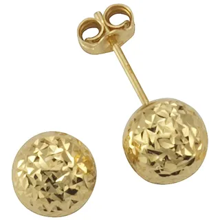 Paar Ohrstecker VIVANCE "375 Gold 6mm Durchmesser" Ohrringe Gr. ONE-SIZE, Gold, gelb Damen Ohrstecker