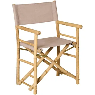 IB Laursen Regiestuhl Bambus mit Leinenstoff, B: 63,5 H: 90,5 T: 52