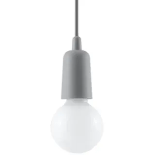 famlights Pendelleuchte famlights, Pendelleuchte Dani E27 grau Ø 9,00 cm x 90,00 cm