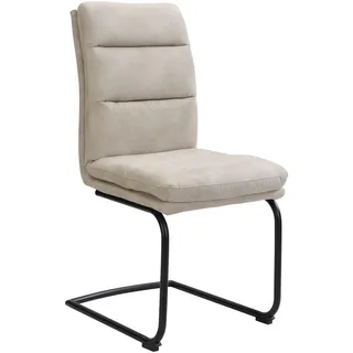 Cantus Schwingstuhl, Beige, Metall, Textil, C-Form, 46x95x62.5 cm, Stoffauswahl, Esszimmer, Stühle, Esszimmerstühle, Schwingstühle