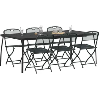vidaXL Gartenlounge Set 7-tlg. Anthrazit
