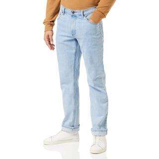 Wrangler Herren Authentic Straight Jeans, Blau Bleach, 34W / 30L