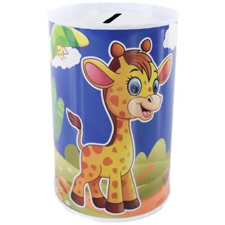 Marabellas Shop Spardose Metall-Spardose für Kinder ohne Öffnung im Tier Design ca. 12,5 cm, (1-tlg), Kompaktes Format bunt